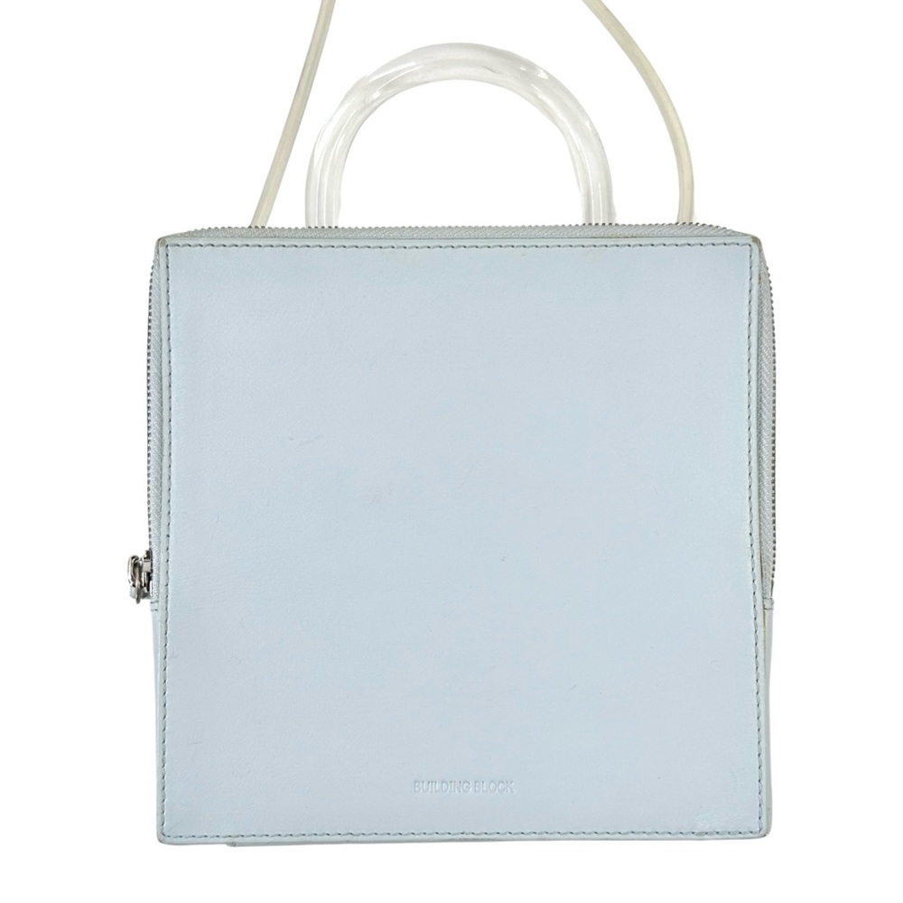 Building Block Box In Cloud - Light Baby Blue Crossbody Hard Shell Box Bag